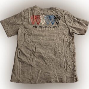 Vineyard Vines T Shirt Lacrosse Kids Short Sleeve Tee Pocket Grey